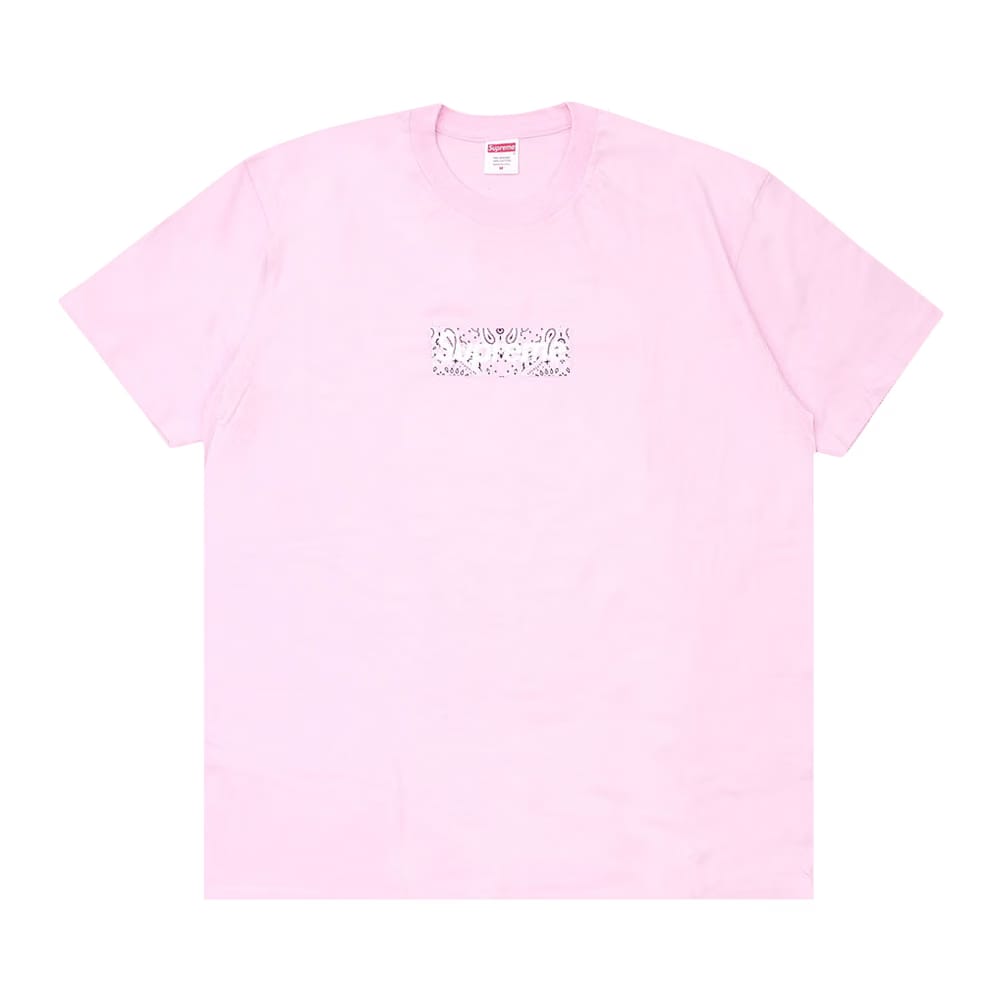Supreme Bandana Box Logo T-Shirt Light Pink