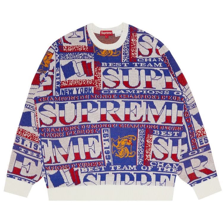 Supreme Scarf Sweater White