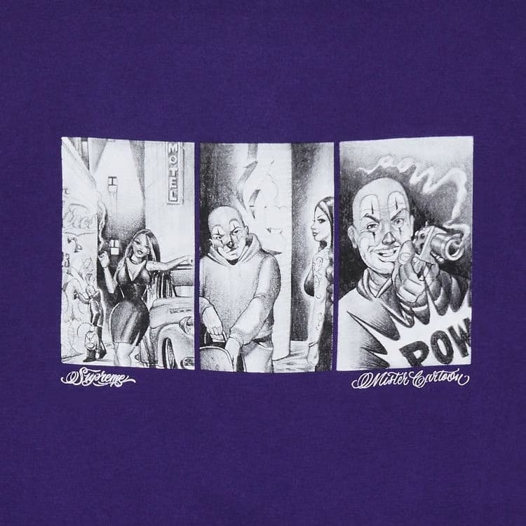 Supreme Mister Cartoon Pow T-Shirt Purple