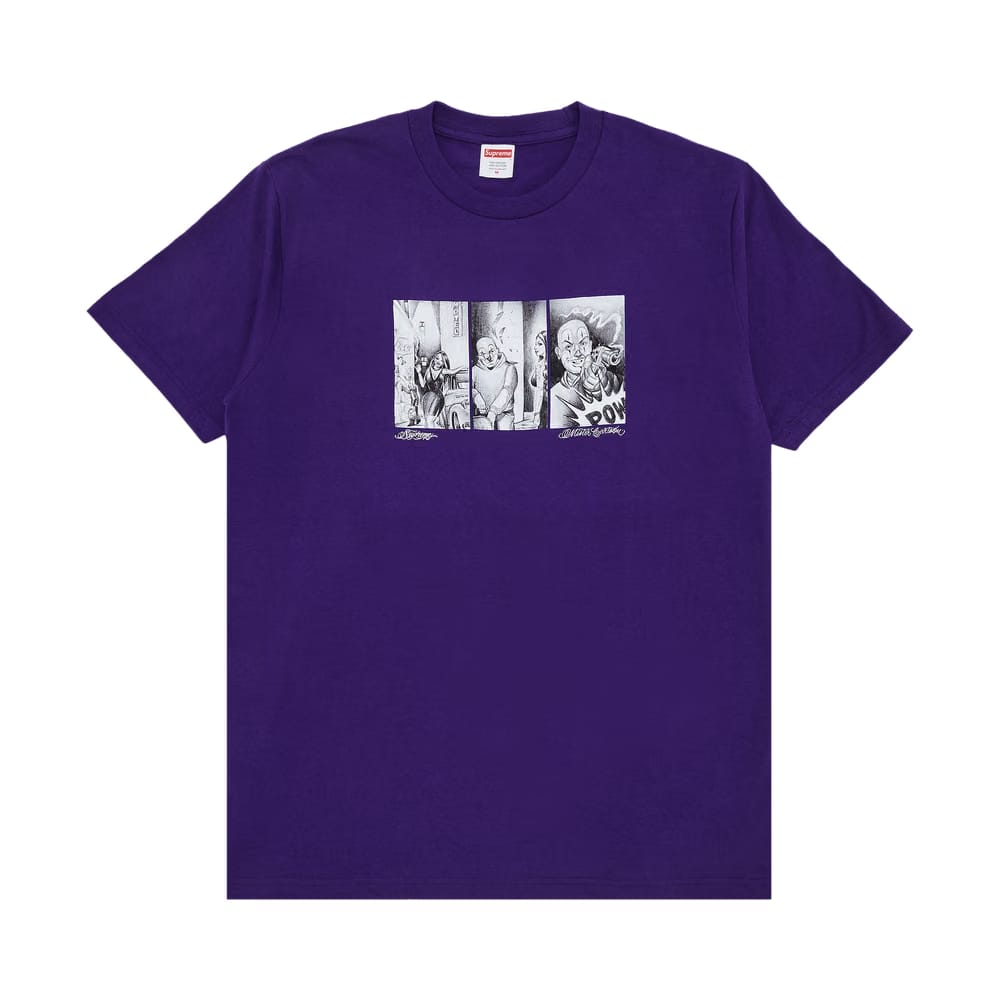 Supreme Mister Cartoon Pow T-Shirt Purple