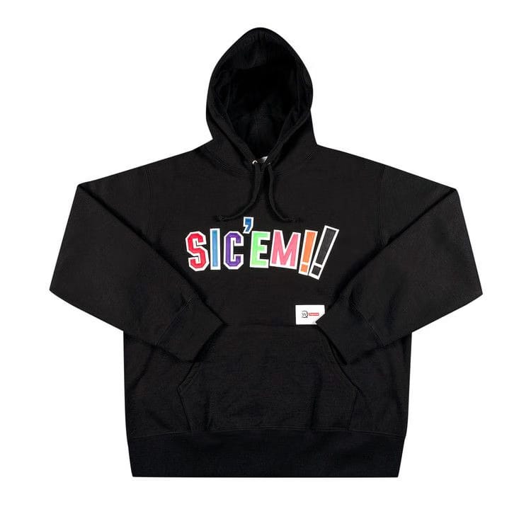 Supreme x WTAPS Sic'em! Hoodie Black
