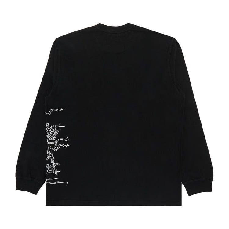 Supreme Dragon Embroidered Long-Sleeve Top Black
