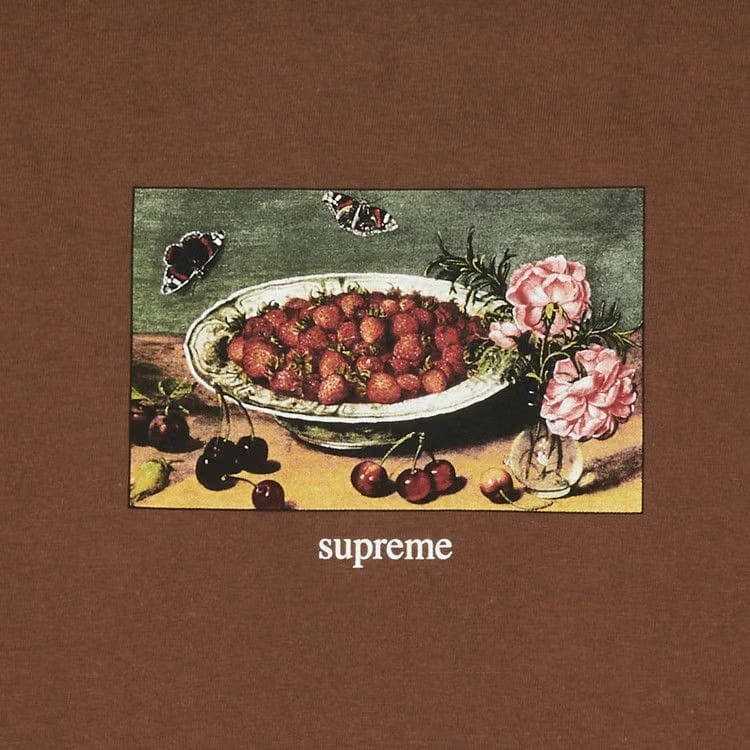 Supreme Strawberries T-Shirt Brown