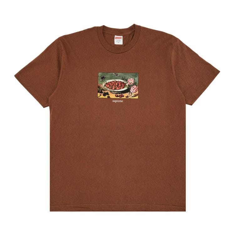 Supreme Strawberries T-Shirt Brown