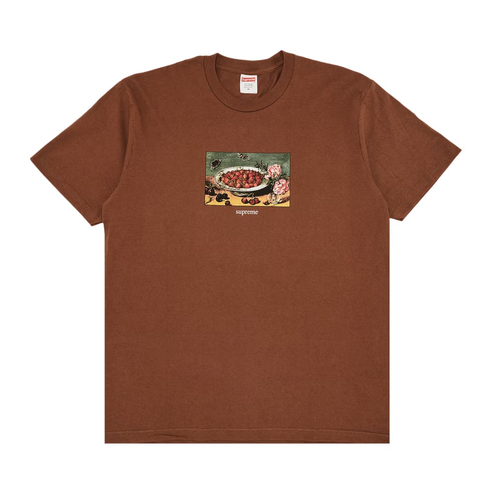 Supreme Strawberries T-Shirt Brown