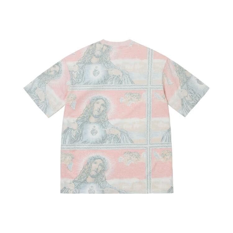 Supreme Jesus Shorts-Sleeve Top Multicolor