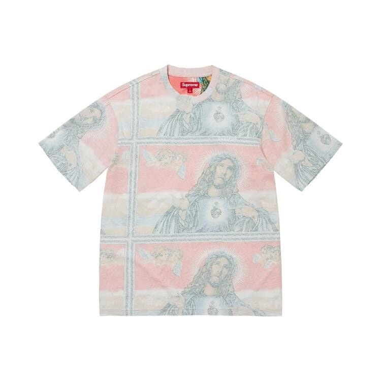 Supreme Jesus Shorts-Sleeve Top Multicolor
