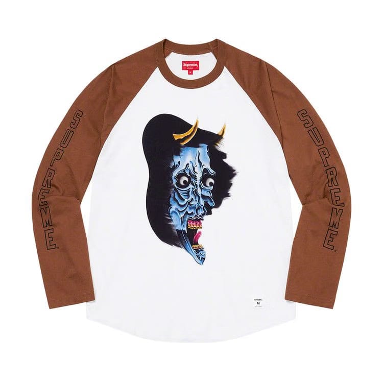 Supreme Demon Raglan Long-Sleeve Top White