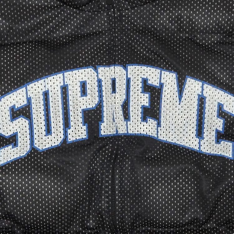 Supreme Mesh Jersey Puffer Jacket Black