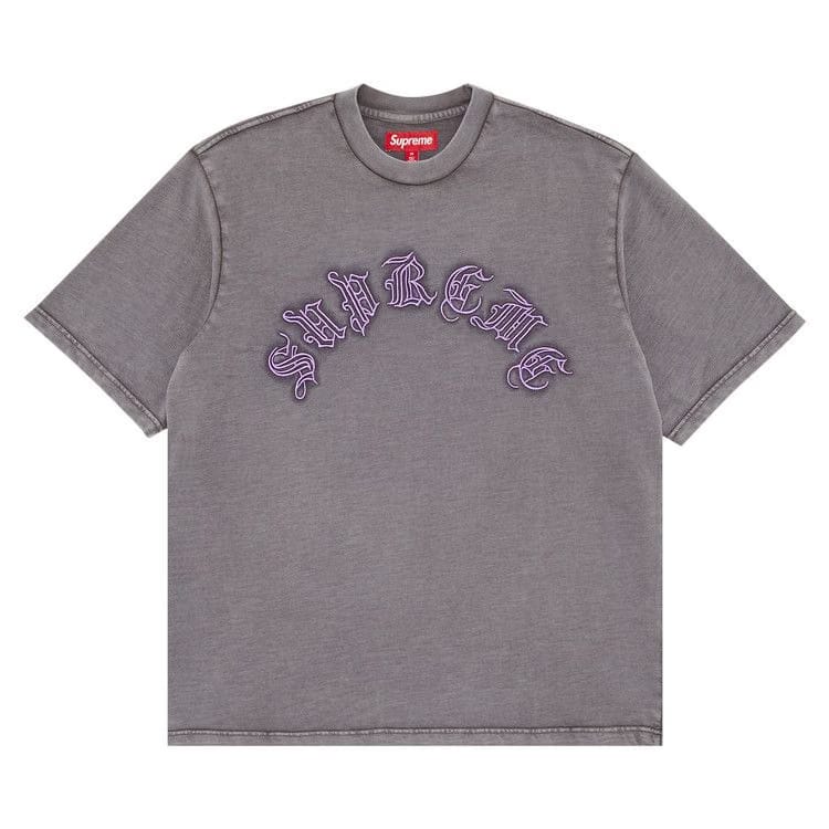 Supreme Old English Shorts-Sleeve Top Dark Grey