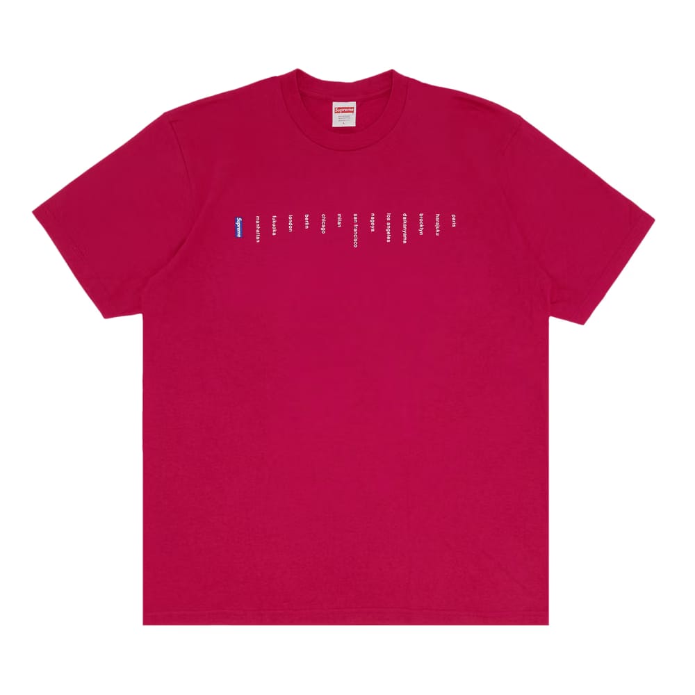 Supreme Location T-Shirt Pink