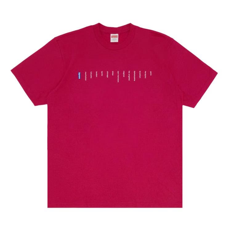 Supreme Location T-Shirt Pink