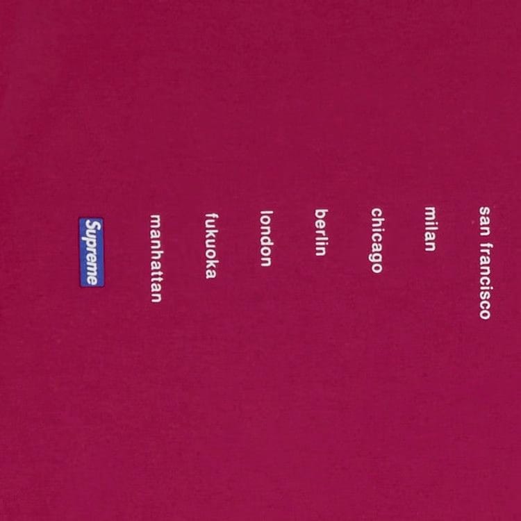 Supreme Location T-Shirt Pink