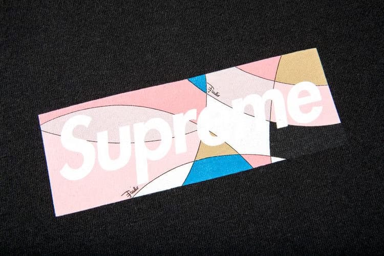 Supreme x Emilio Pucci Box Logo T-Shirt Black/Dusty Pink