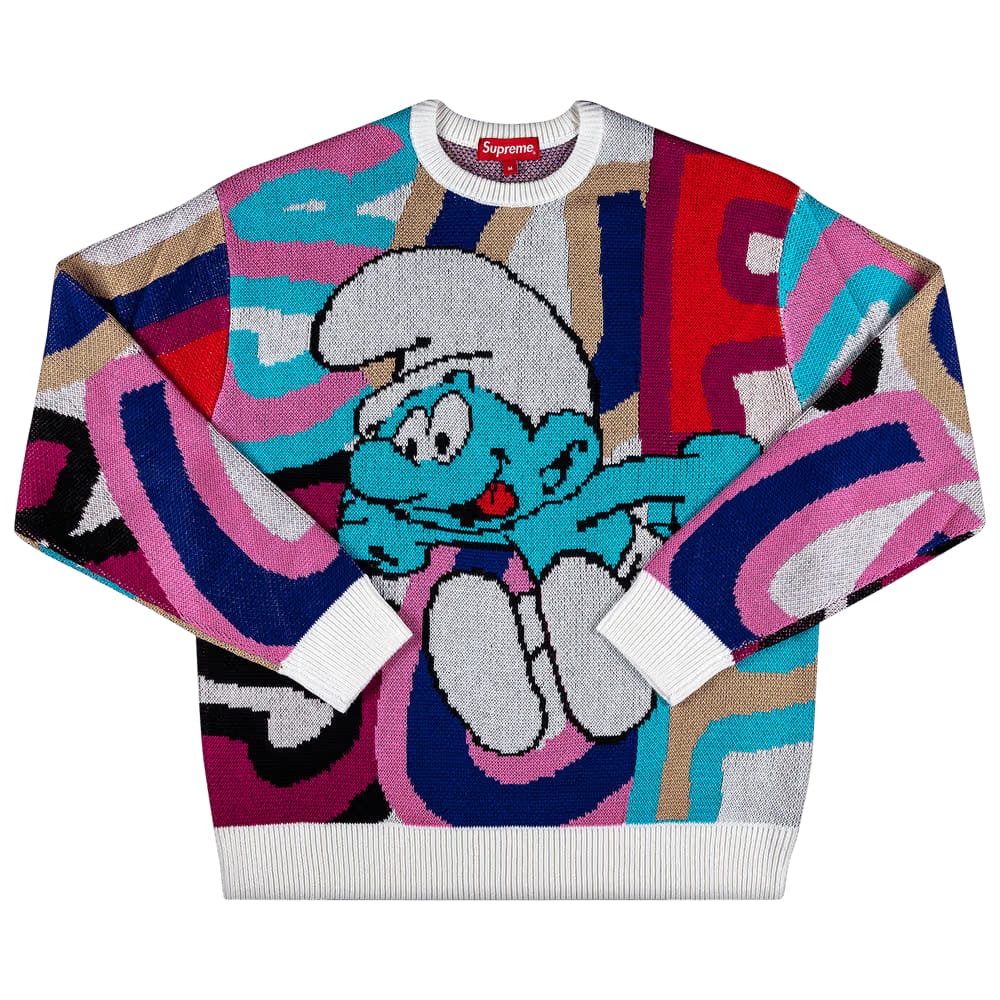 Supreme x Smurfs Sweater White