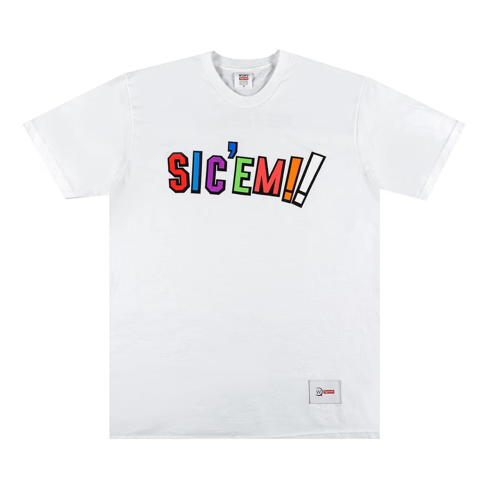 Supreme x WTAPS Sic'em! T-Shirt White