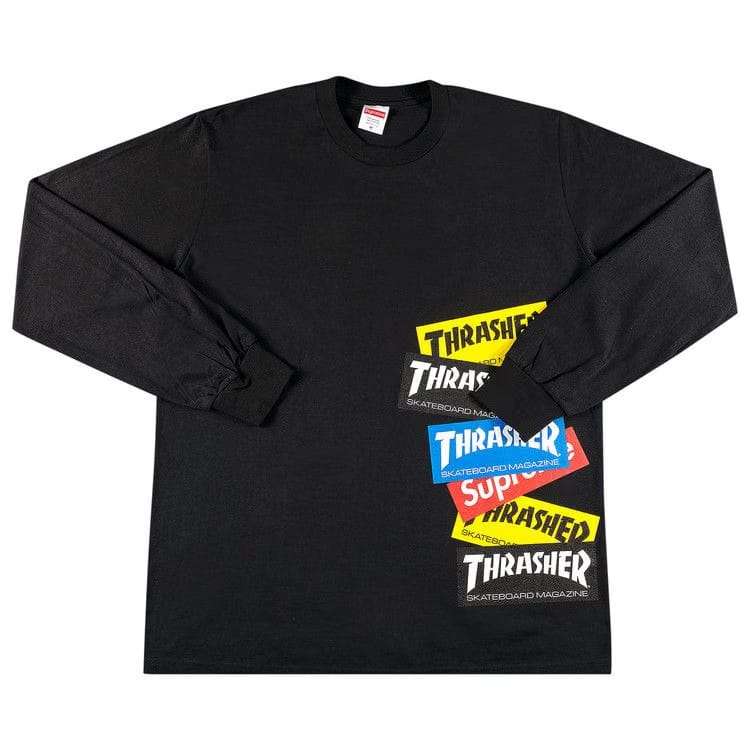Supreme x Thrasher Multi Logo Long-Sleeve T-Shirt Black