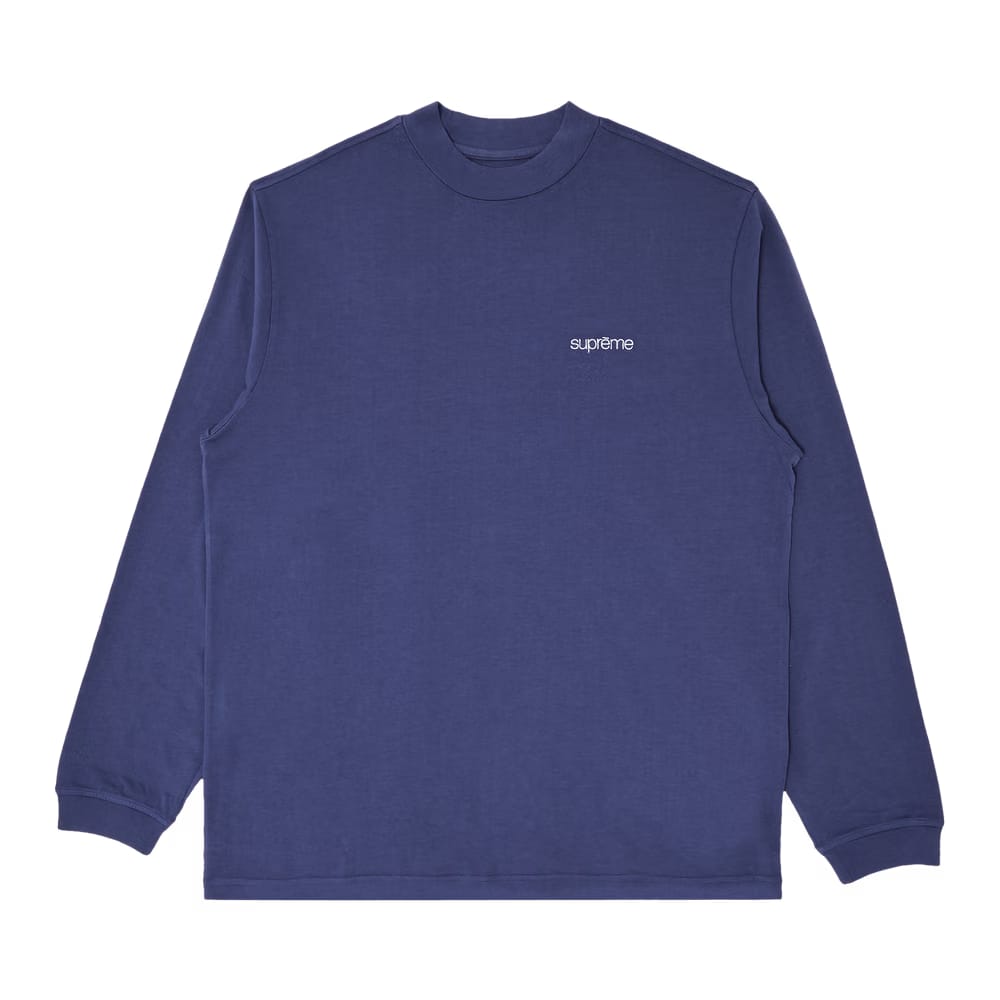 Supreme Mock Neck Long-Sleeve Top Navy
