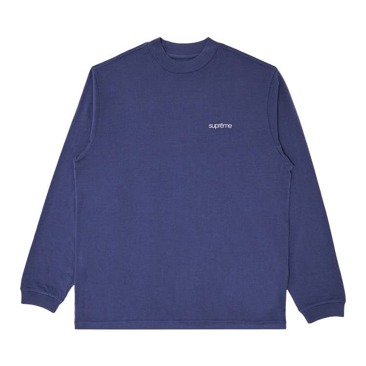 Supreme Mock Neck Long-Sleeve Top Navy