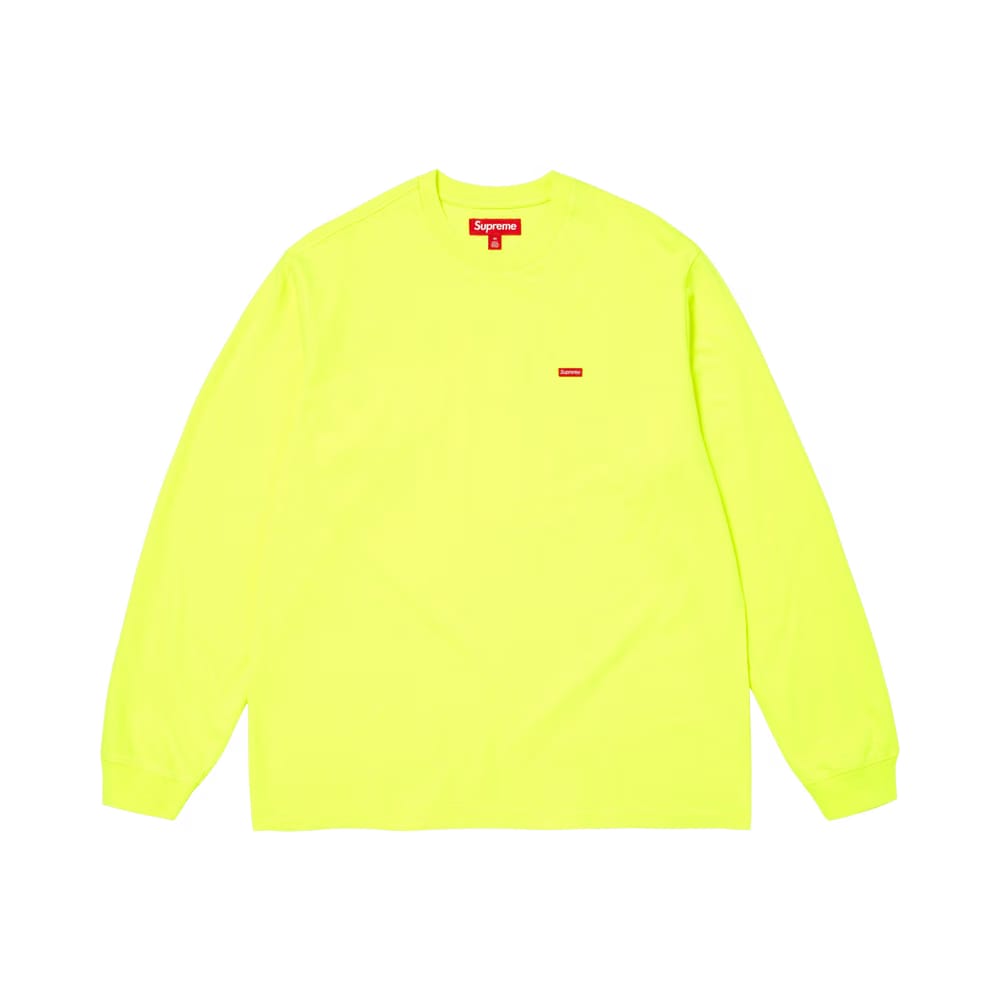 Supreme Small Box Long-Sleeve T-Shirt Fluorescent Yellow