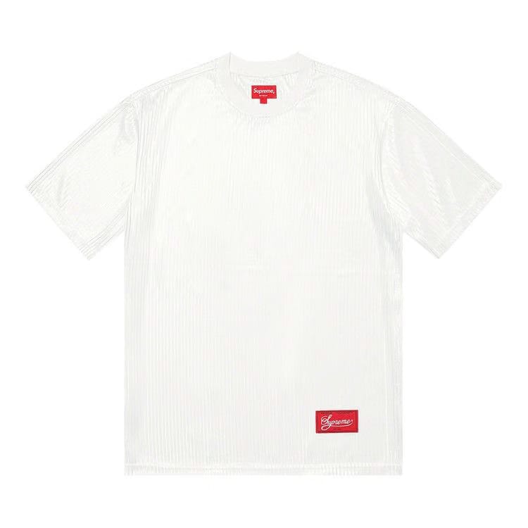 Supreme Gradient Mesh Stripe Jersey White