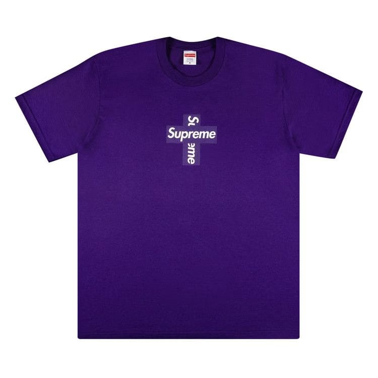 Supreme Cross Box Logo T-Shirt Purple