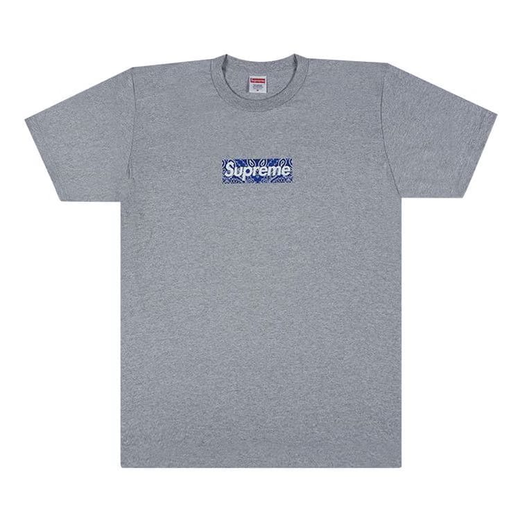 Supreme Bandana Box Logo T-Shirt Heather Grey