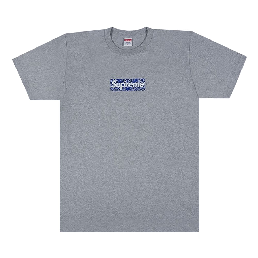 Supreme Bandana Box Logo T-Shirt Heather Grey
