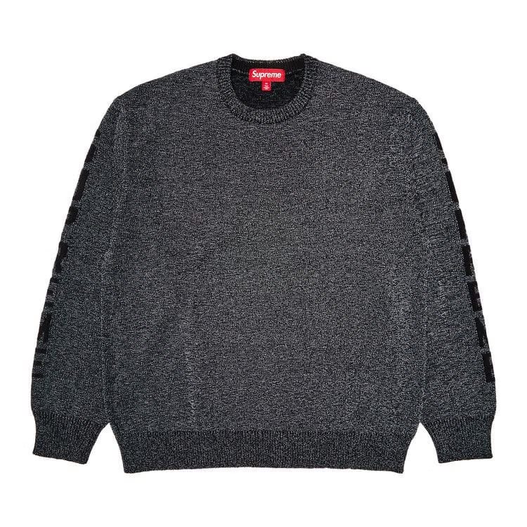Supreme Reflective Sweater Black