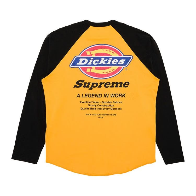 Supreme x Dickies Raglan Long-Sleeve Top Gold