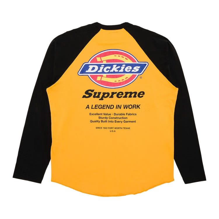Supreme x Dickies Raglan Long-Sleeve Top Gold
