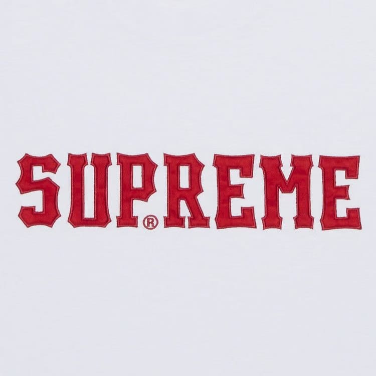 Supreme Twill Appliqué Shorts-Sleeve Top White