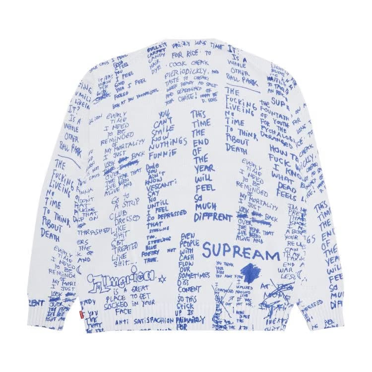 Supreme Gonz Poems Sweater White