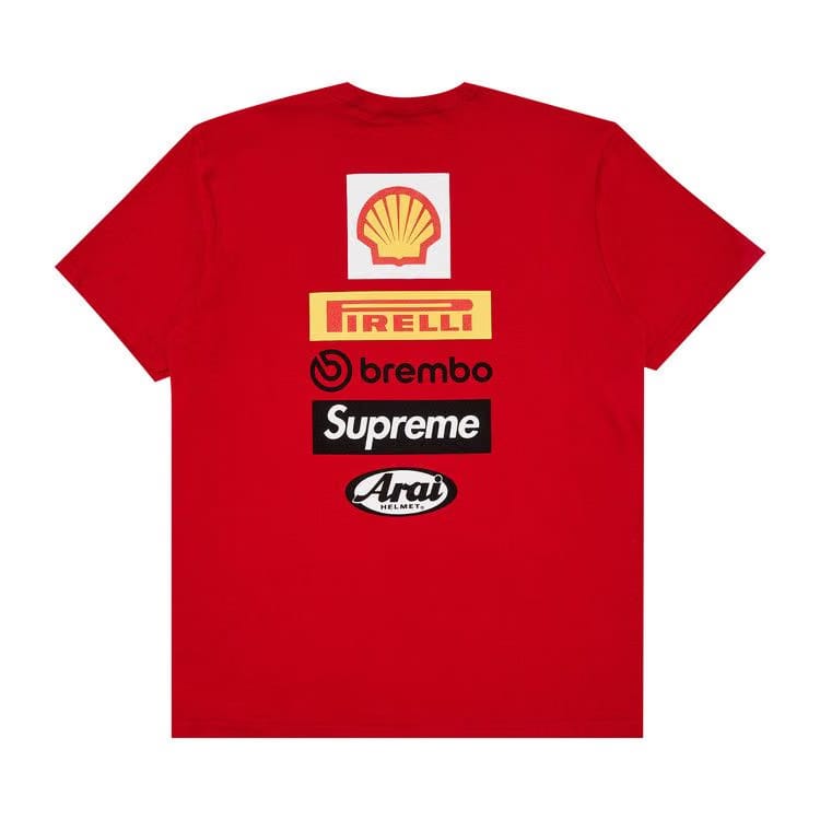 Supreme x Ducati Logos T-Shirt Red