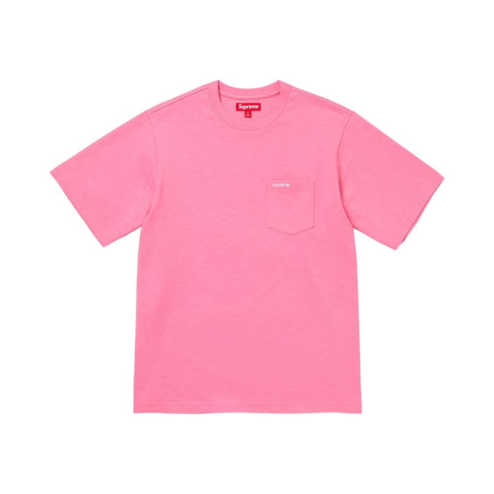 Supreme Shorts-Sleeve Pocket T-Shirt Pink