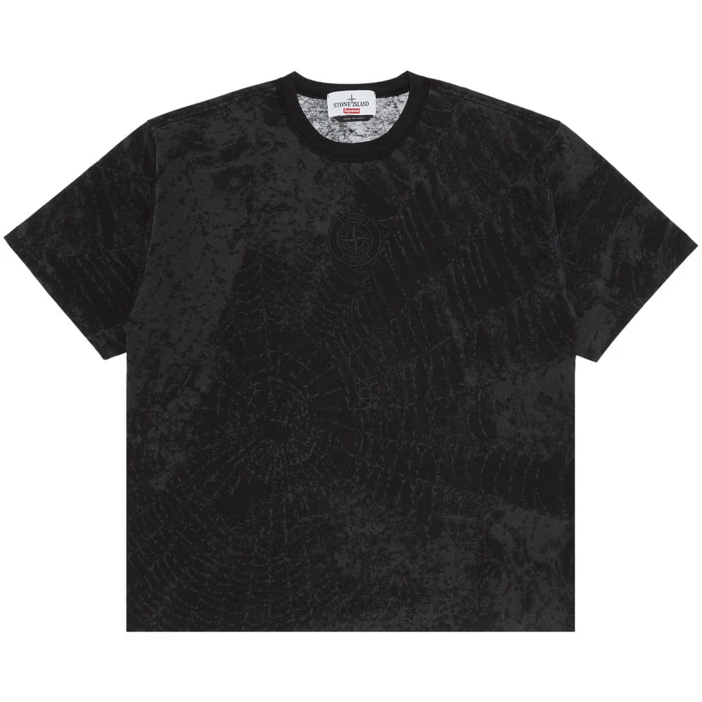 Supreme x Stone Island Shorts-Sleeve Top Black