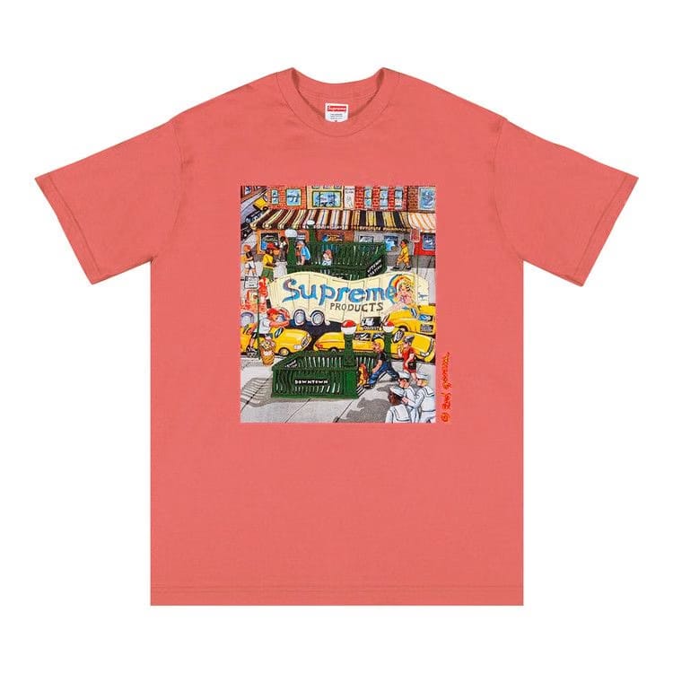 Supreme Manhattan T-Shirt Bright Coral