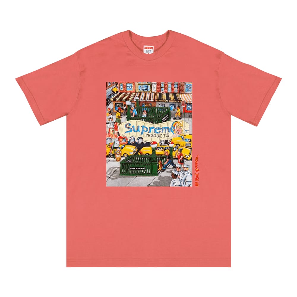 Supreme Manhattan T-Shirt Bright Coral