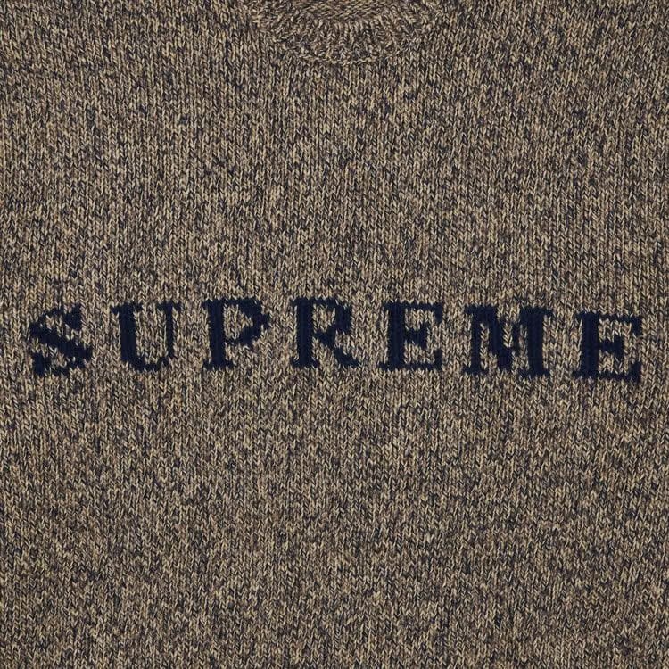 Supreme Contrast Logo Sweater Taupe Mélange