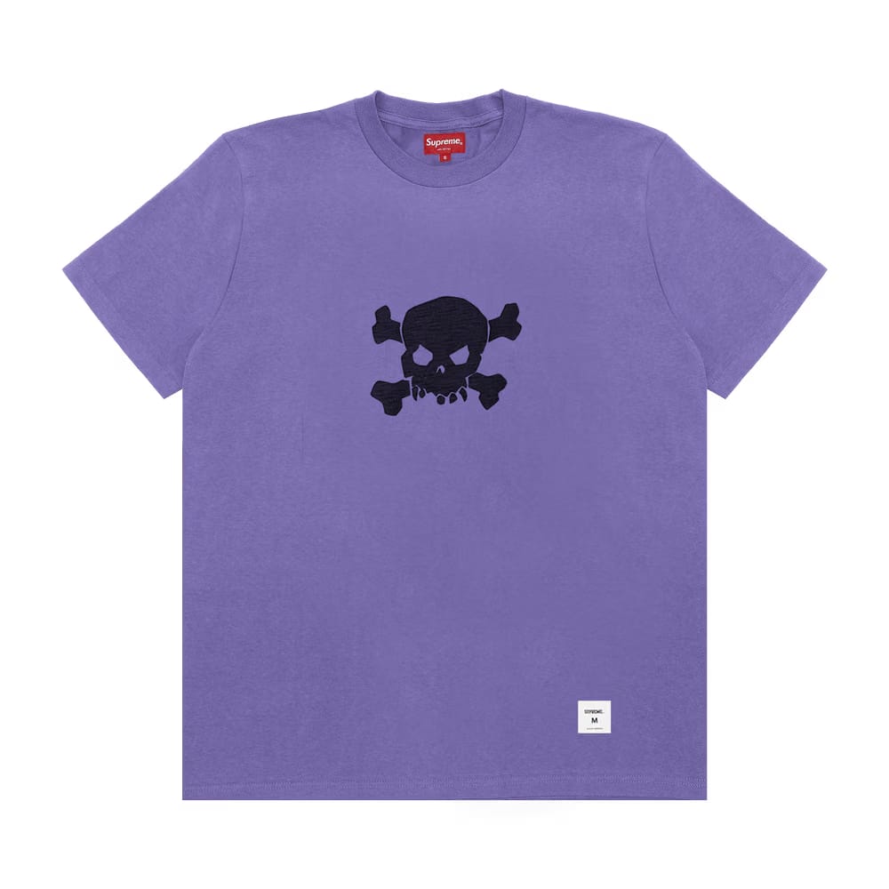 Supreme Skull Shorts-Sleeve Top Pale Purple