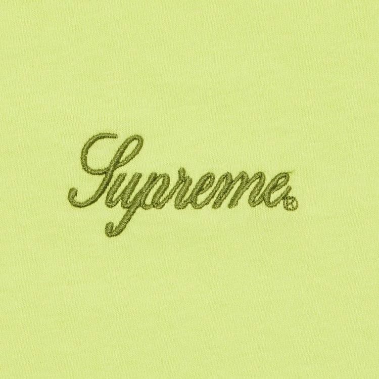 Supreme Washed Script Shorts-Sleeve Top Lime
