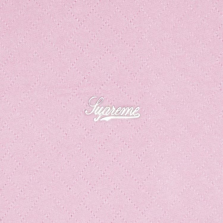 Supreme Micro Quilted Hoodie Dusty Pink