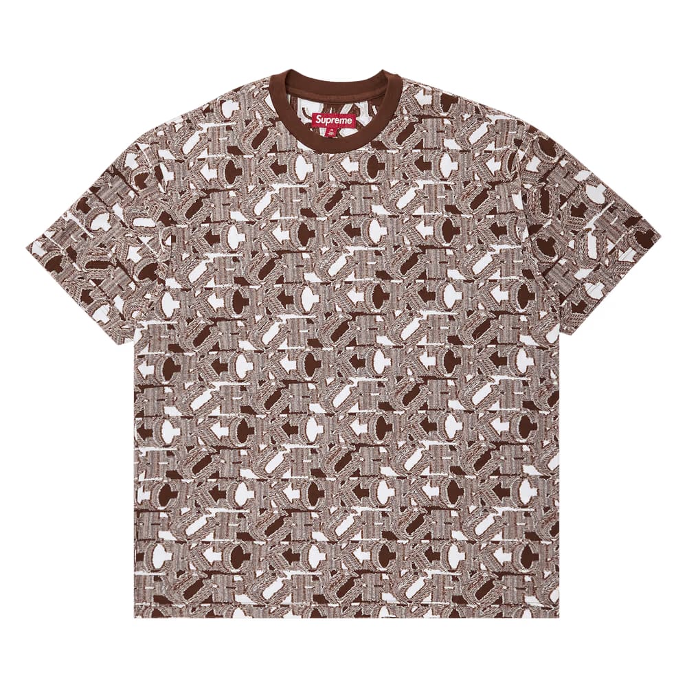 Supreme Fuck Intarsia Shorts-Sleeve Top Brown