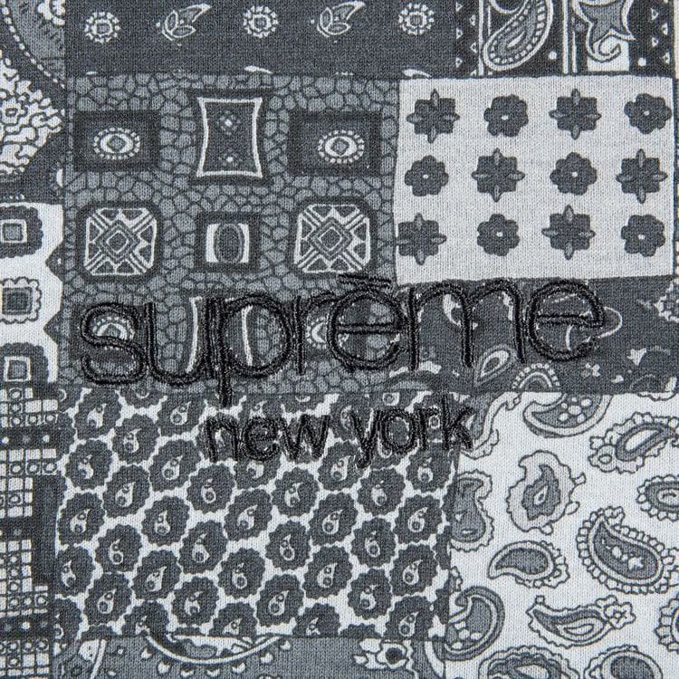 Supreme Patchwork Paisley Shorts-Sleeve Top Black