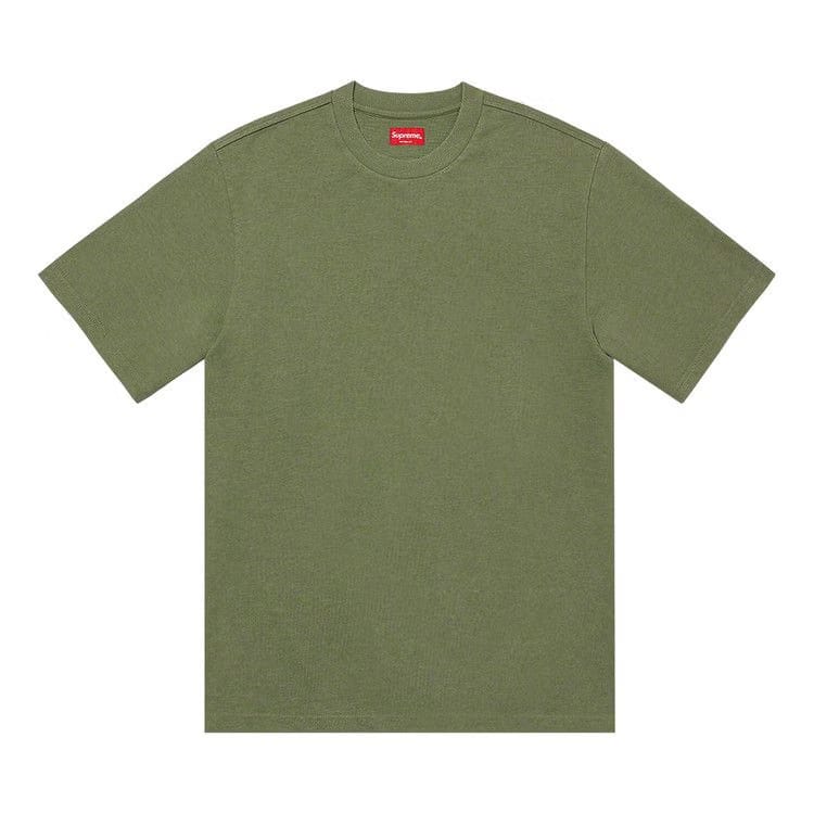 Supreme Contrast Appliqué Shorts-Sleeve Top Olive