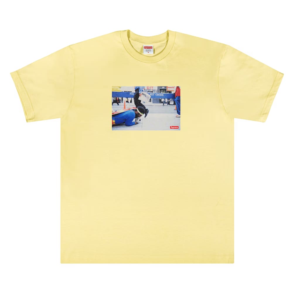 Supreme x Pope.L Training Crawl T-Shirt Pale Yellow