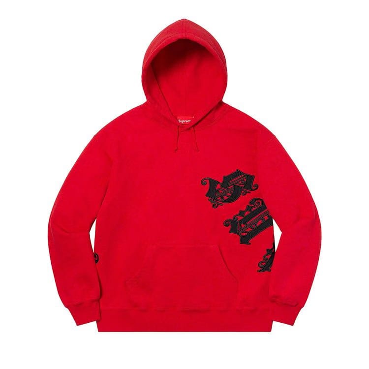 Supreme Old English Wrap Hoodie Red