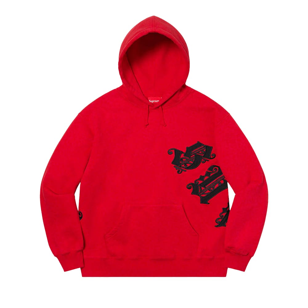 Supreme Old English Wrap Hoodie Red