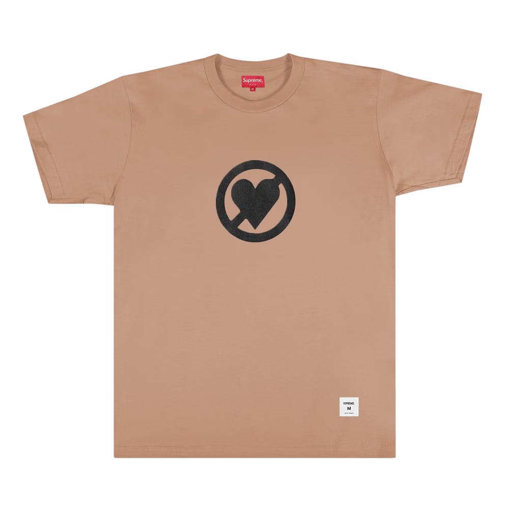 Supreme No Love Shorts-Sleeve Top Dark Tan