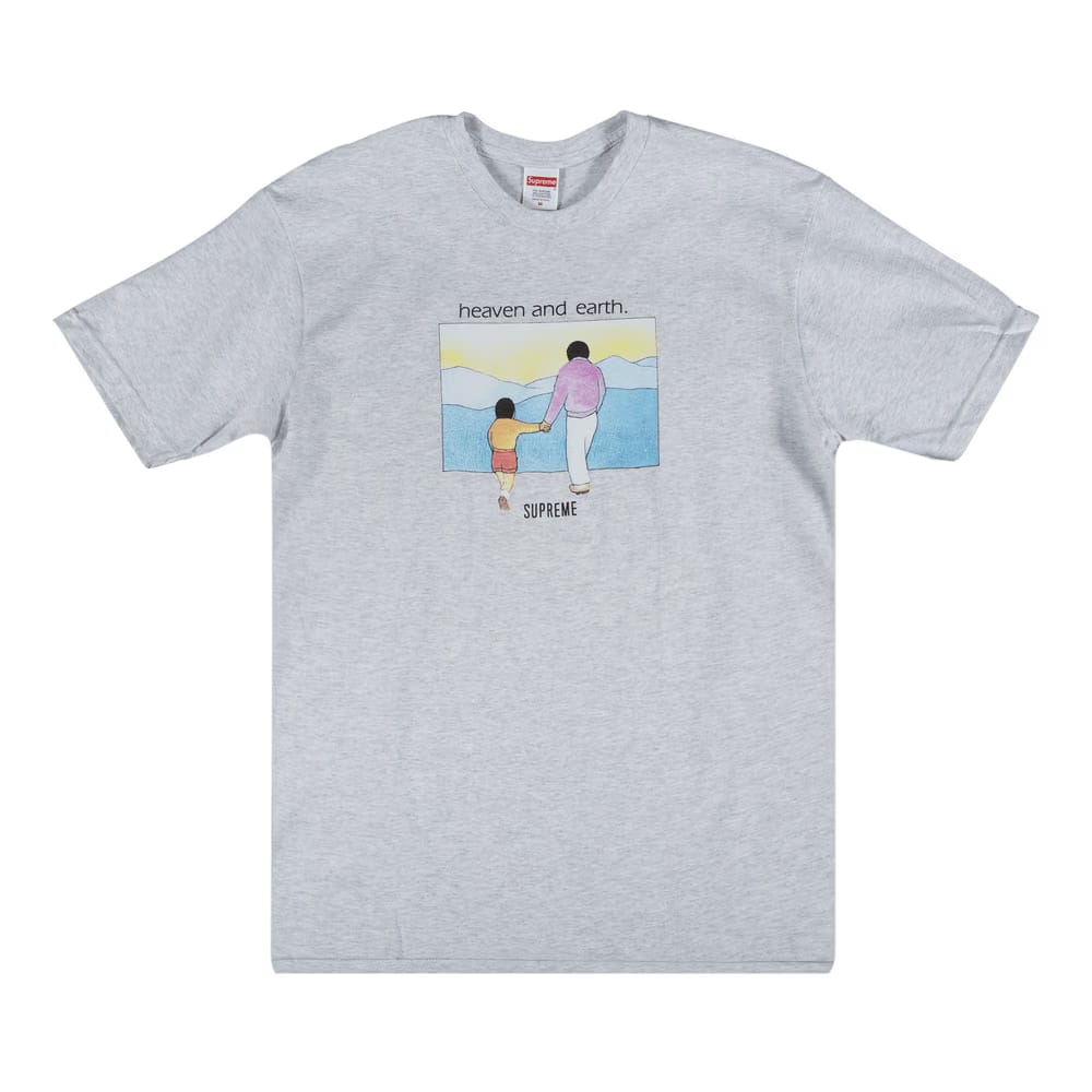 Supreme Heaven And Earth T-Shirt Ash Grey